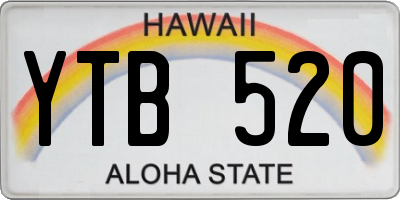 HI license plate YTB520