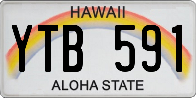 HI license plate YTB591