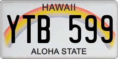 HI license plate YTB599