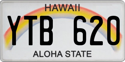 HI license plate YTB620