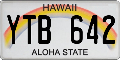HI license plate YTB642