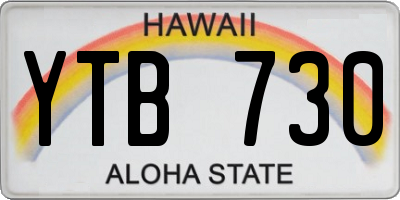 HI license plate YTB730