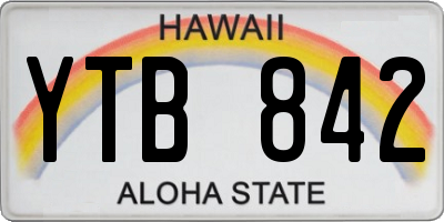 HI license plate YTB842