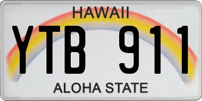 HI license plate YTB911