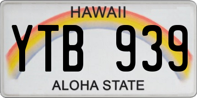 HI license plate YTB939