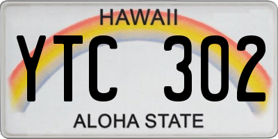HI license plate YTC302