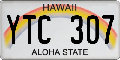 HI license plate YTC307