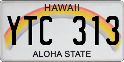 HI license plate YTC313