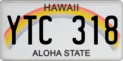HI license plate YTC318