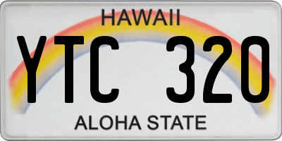 HI license plate YTC320