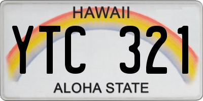 HI license plate YTC321