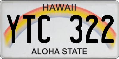 HI license plate YTC322