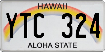 HI license plate YTC324