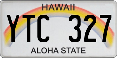HI license plate YTC327