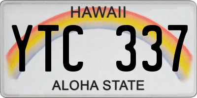 HI license plate YTC337