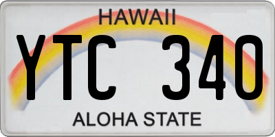 HI license plate YTC340