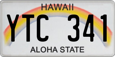 HI license plate YTC341