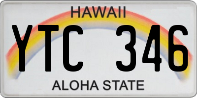 HI license plate YTC346
