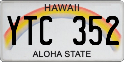 HI license plate YTC352