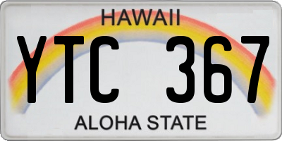 HI license plate YTC367
