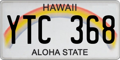 HI license plate YTC368