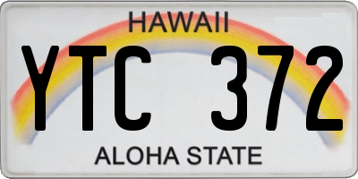HI license plate YTC372