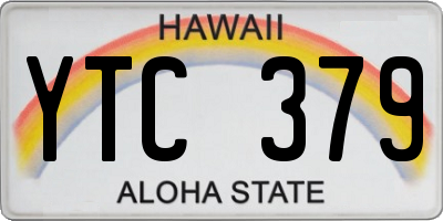 HI license plate YTC379