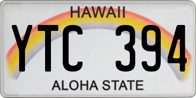 HI license plate YTC394