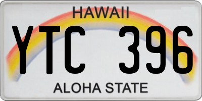 HI license plate YTC396
