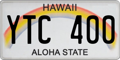 HI license plate YTC400