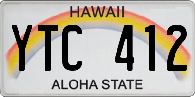 HI license plate YTC412