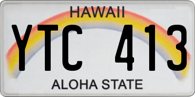 HI license plate YTC413