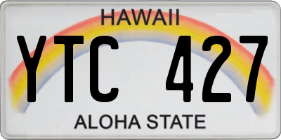 HI license plate YTC427