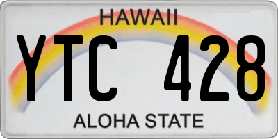 HI license plate YTC428