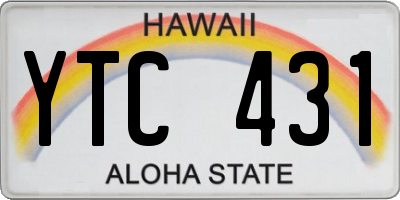 HI license plate YTC431