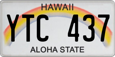 HI license plate YTC437