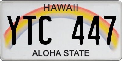 HI license plate YTC447