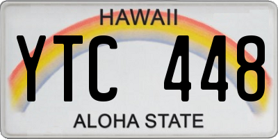 HI license plate YTC448