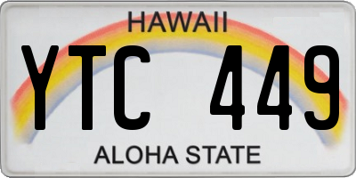 HI license plate YTC449