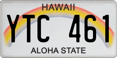 HI license plate YTC461