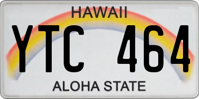 HI license plate YTC464