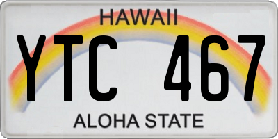 HI license plate YTC467