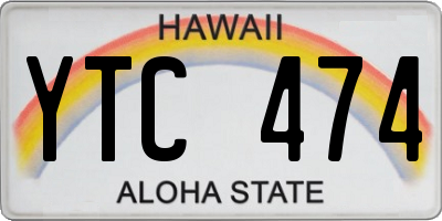 HI license plate YTC474