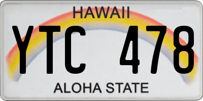 HI license plate YTC478