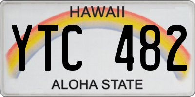 HI license plate YTC482