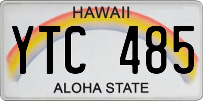 HI license plate YTC485