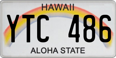 HI license plate YTC486