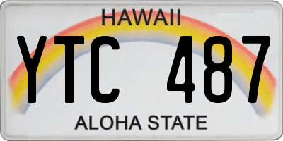 HI license plate YTC487