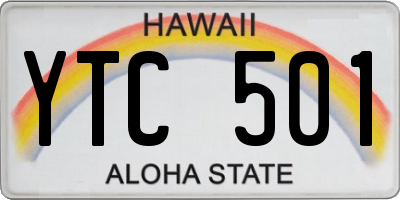 HI license plate YTC501