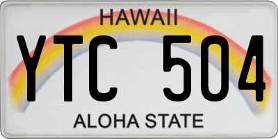 HI license plate YTC504